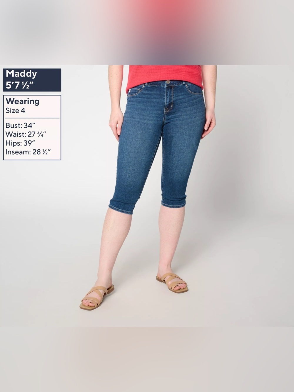 Seven7 women’s Capri blue skimmer jeans